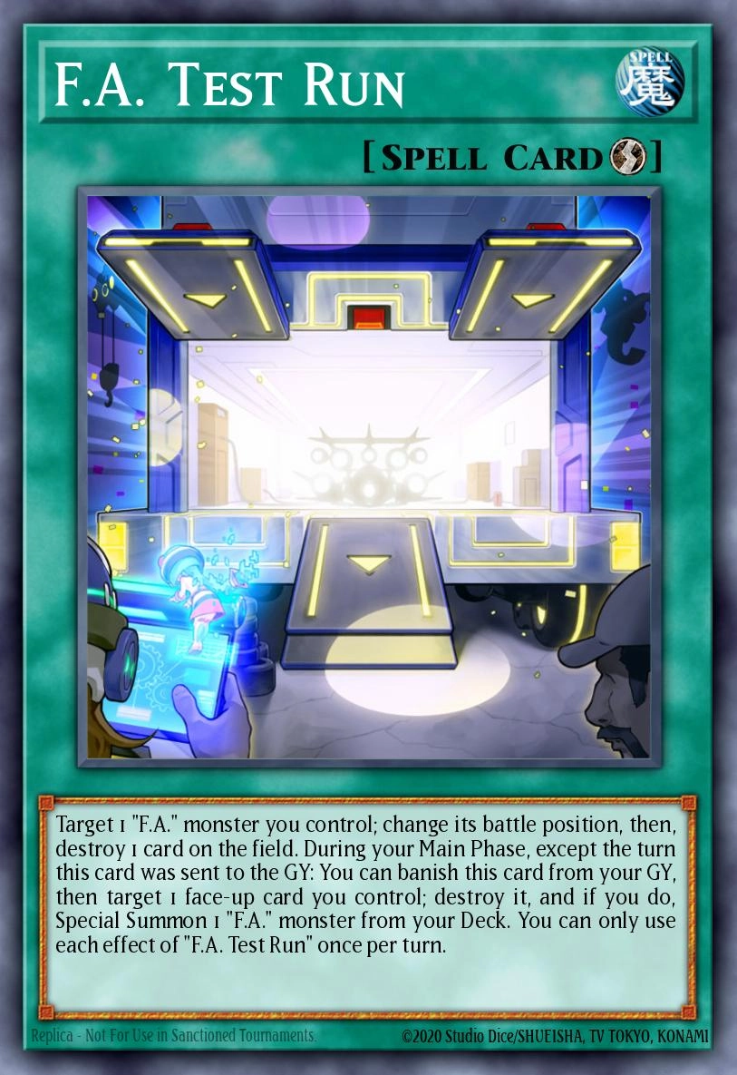 F.A. Test Run
